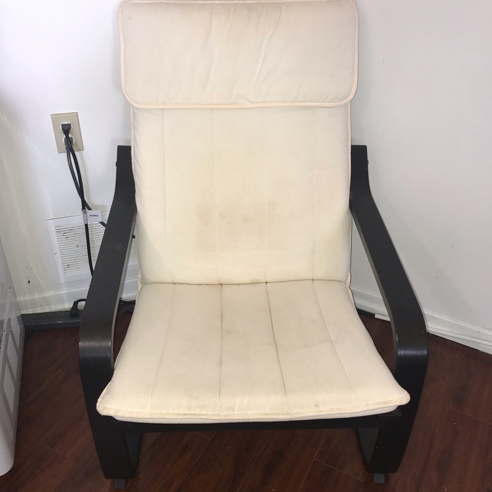 IKEA chair. Black and white.